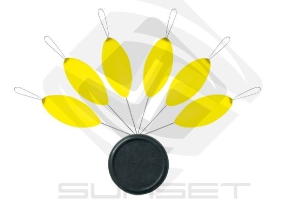 BLISTER FLOAT OVALS ST-D-134 FLUO YELLOW 5*10mm/ 7*15mm - Pêcheur Maroc