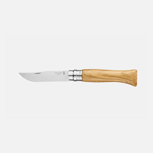 N°9 Inox manche bois précieux CHÊNE Opinel LAME=9cm - Pêcheur Maroc