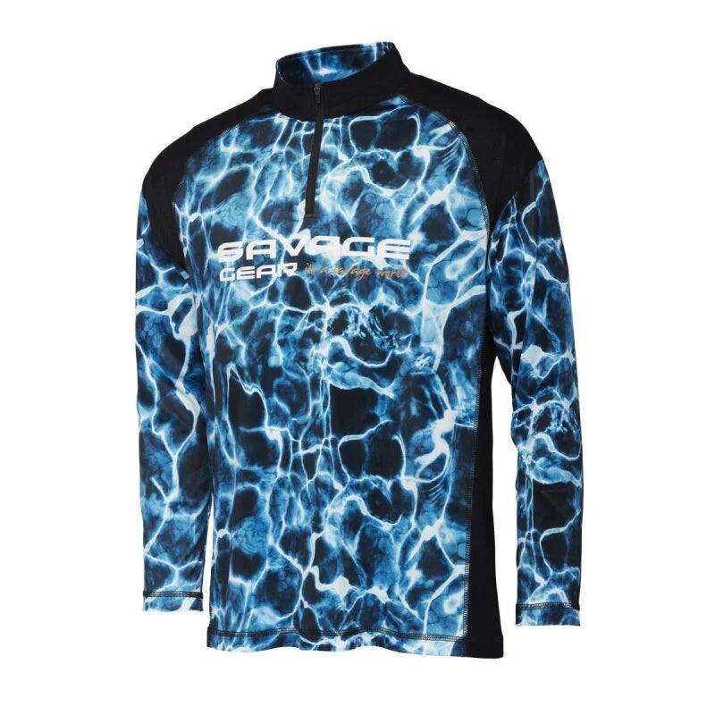 T-SHIRT SAVAGE ANTI UV MANCHES LONGUES TAILLE: S, M, L, XL, 2XL - Pêcheur Maroc