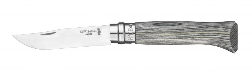 N°08 Inox bois bouleau lamellé gris Opinel, Opinel, Pêcheur Maroc