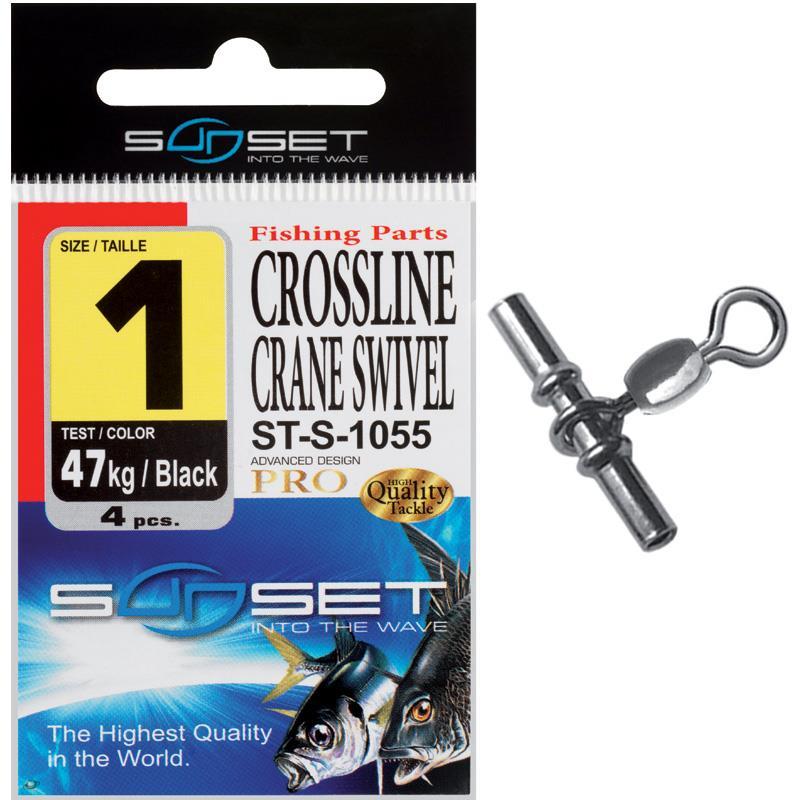 1 CROSSLINE CRANE SWIVEL ST-S-1055 N1(47kg*4)/ N2(43kg*4)/ N4(35kg*4), Sunset, Pêcheur Maroc