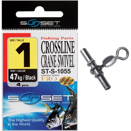 1 CROSSLINE CRANE SWIVEL ST-S-1055 N1(47kg*4)/ N2(43kg*4)/ N4(35kg*4), Sunset, Pêcheur Maroc