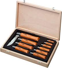 *Coffret collection bois 10 couteaux Opinel carbone, Opinel, Pêcheur Maroc