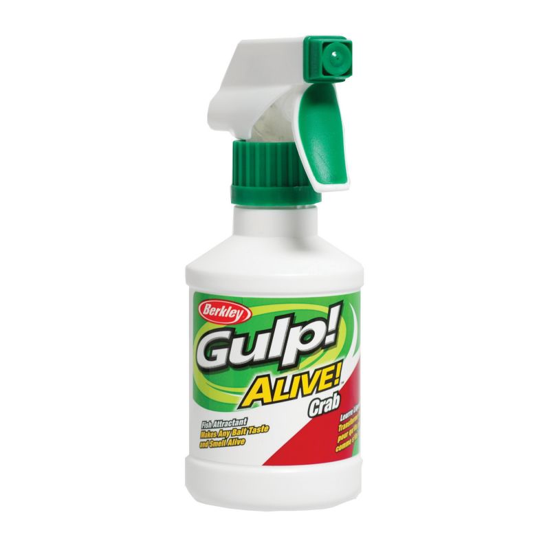 ATTRACTANT GULP SPRAY 8OZ (237ml) CRAB/ HERRING/ SHRIMP/ NIGHT CRAWLER, Berkley, Pêcheur Maroc