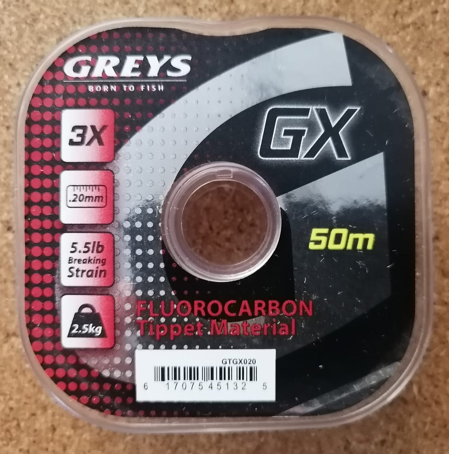 BAS DE LIGNE MOUCHE GREYS 50ml  FLUOROCARBONE TAILLE 3X (20%), 4X (18%), 5X (16%), 6X (14%) - Pêcheur Maroc