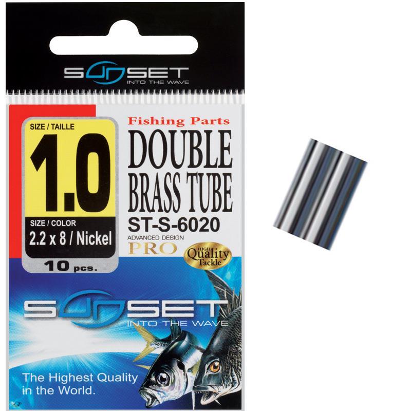 BRASS DOUBLE TUBE ST-S-6020 0.8*1.7*8(*10)/ 1.0*2.2*8(*10)/ 1.5*3.2*10(*10)/ 1.8*3.8*10(*10)/ 2.6*5.5*10(*8), Sunset, Pêcheur Maroc