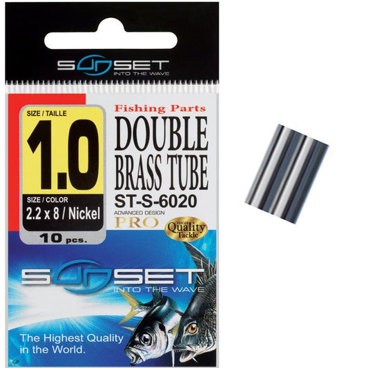 BRASS DOUBLE TUBE ST-S-6020 0.8*1.7*8(*10)/ 1.0*2.2*8(*10)/ 1.5*3.2*10(*10)/ 1.8*3.8*10(*10)/ 2.6*5.5*10(*8), Sunset, Pêcheur Maroc