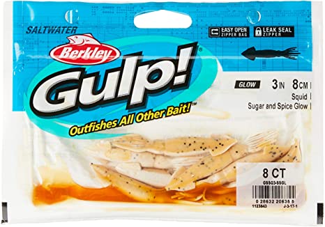 LEURRE BERKLEY GULP SQUID 8cm COLORIS AG, Berkley, Pêcheur Maroc
