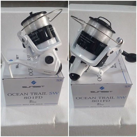 MOULINET SUNSET OCEAN TRAIL SW FD SURFCASTING 801, Sunset, Pêcheur Maroc