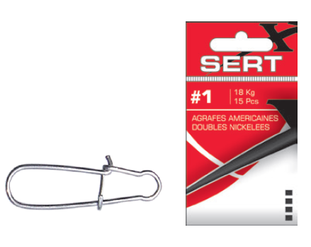 AGRAFES AMERICAINES DOUBLES NICKELEES, Sert, Pêcheur Maroc