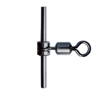 1 EMERILLON ROLLING ROTATIF sur TUBE NOIR 0.6mm #10*4, Sert, Pêcheur Maroc