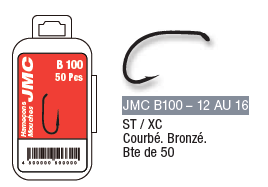 HAMECONS JMC POUR MONTAGE B100 BOITE DE 50, Mouches De Charette, Pêcheur Maroc