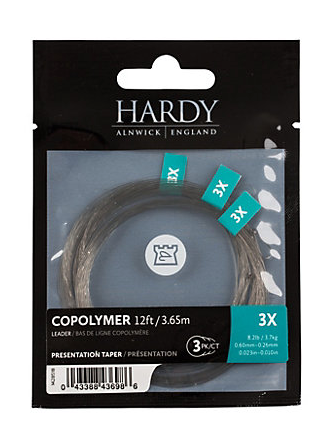 BAS LIGNE DEGRESSIF par 3 Copoly Precision 12' 5X(4lb) et 6X(3lb), Hardy, Pêcheur Maroc