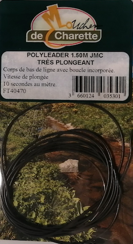 BAS LIGNE POLYLEADER 1.50m JMC INTERMEDIAIRE, PLONGEANT, TRES PLONGEANT, EXTRA PLONGEANT, Mouches De Charette, Pêcheur Maroc