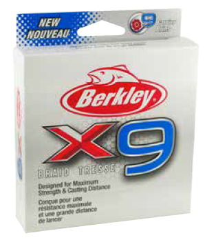 TRESSE BERKLEY X9, 9 BRINS 300m 17%(17kg), 20%(20.6kg), 25%(27kg),30%(31.5kg), 35%(36.3kg), 40%(45.6kg), et 200m en 43%(59.7kg), Berkley, Pêcheur Maroc