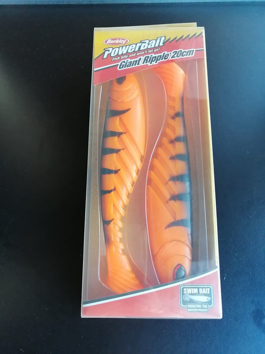 LEURRE BERKLEY GIANT RIPPLE 20 CM COLORIS ORANGE BLACK, OCEAN et PEARL WHITE, Berkley, Pêcheur Maroc
