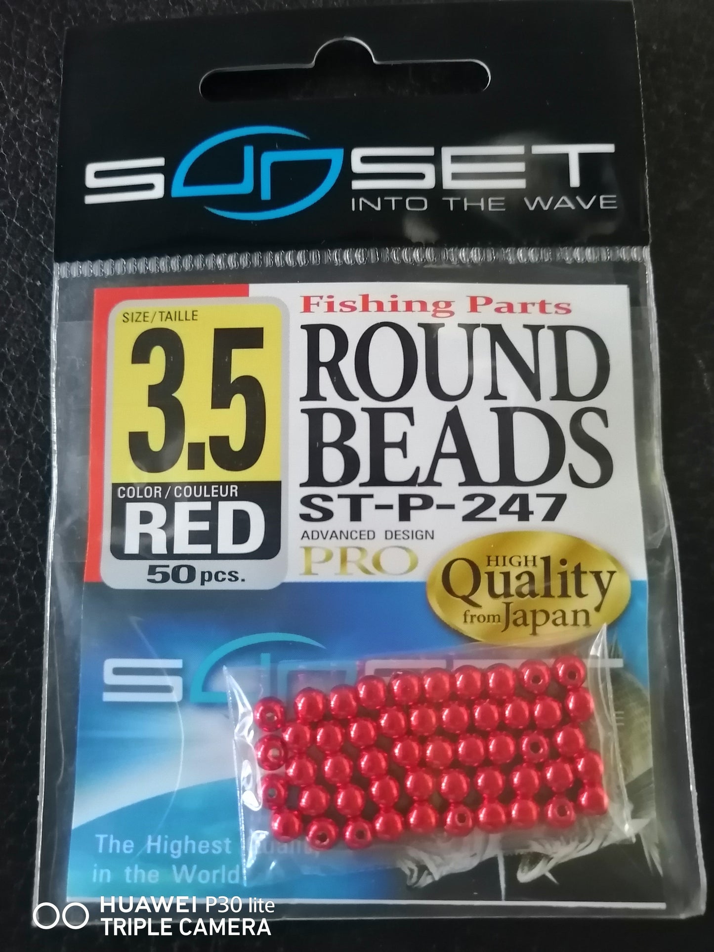 BEADS ROUND RED N3/ N3.5, Sunset, Pêcheur Maroc