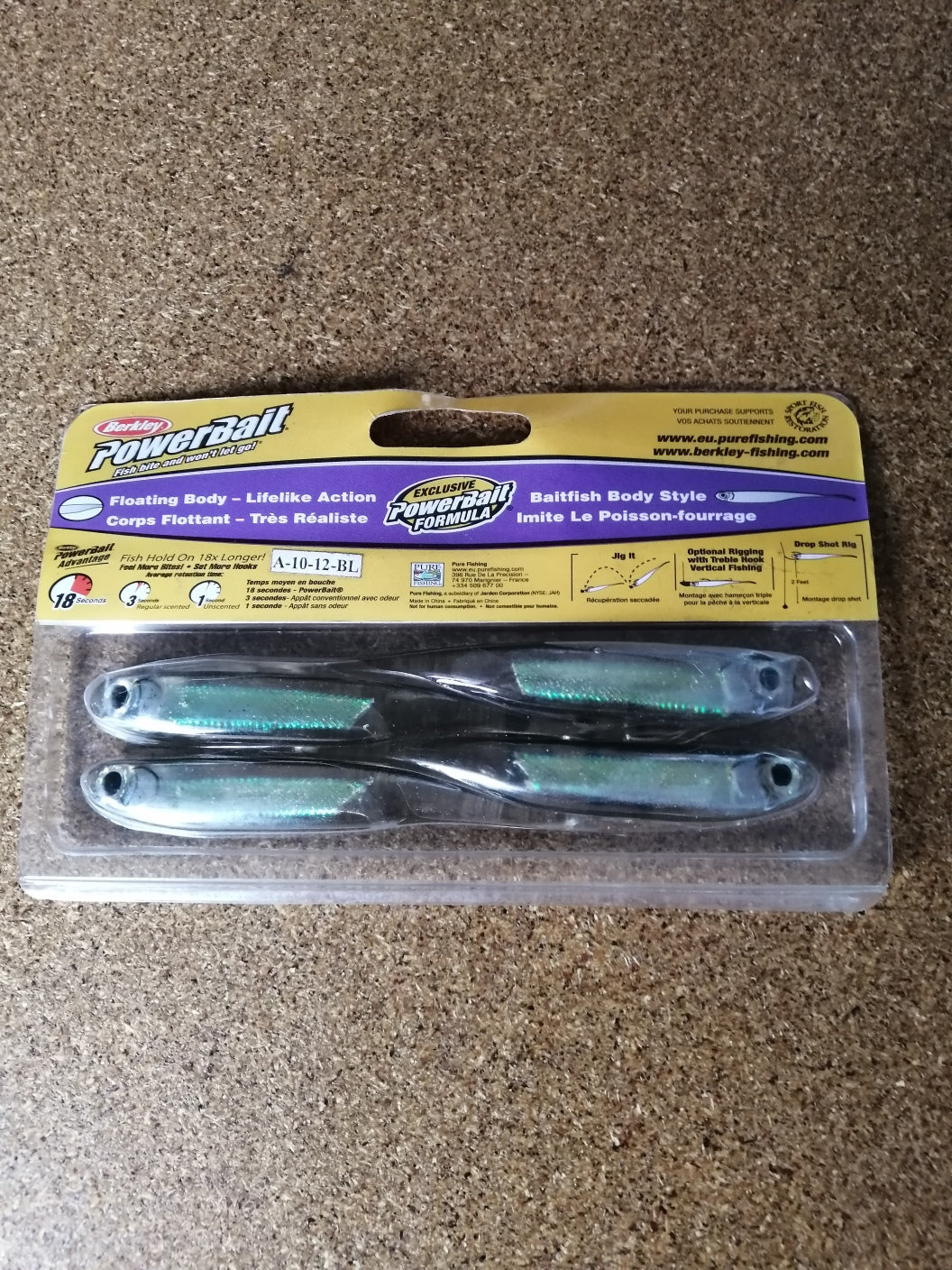LEURRE BERKLEY DROP SHOT MINNOW 4,5" (11.43cm) COLORIS NATUAL ET CHARTREUSE, Berkley, Pêcheur Maroc