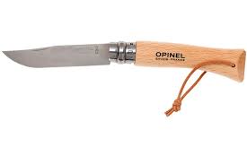 N°07 inox hêtre naturel avec lien cuir Couteau Opinel, Opinel, Pêcheur Maroc
