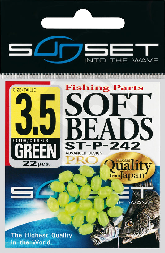 BEADS SOFT GREEN N1/ N2/ N3/ N3.5/ N4, Sunset, Pêcheur Maroc