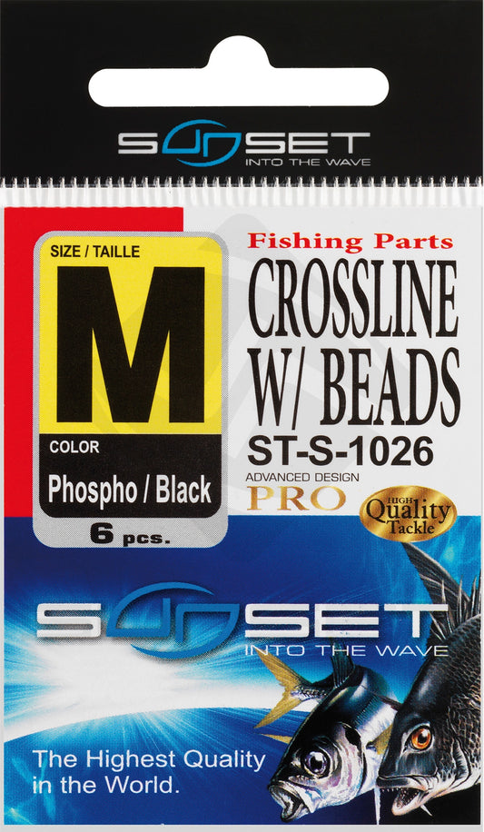 1 CROSSLINE W/ BEADS ST-S-1026 M*6/ S*6, Sunset, Pêcheur Maroc