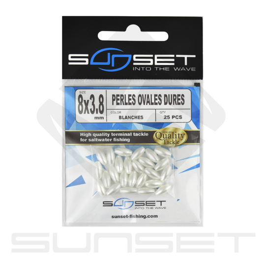 BEADS OVALES DURES DE COULEUR 8x3,8mm, Sunset, Pêcheur Maroc