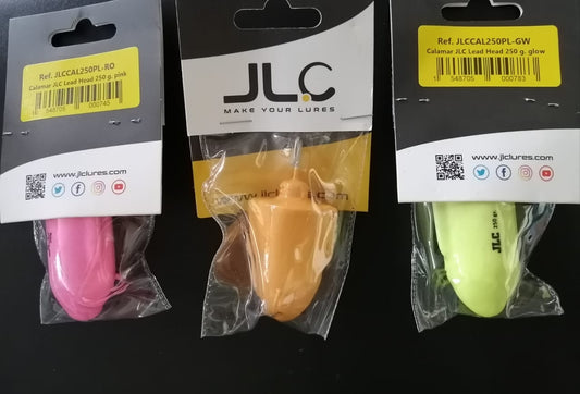 TETES PLOMBEES 250gr POUR CALAMAR JLC COLORIS RS, NA, GW - Pêcheur Maroc