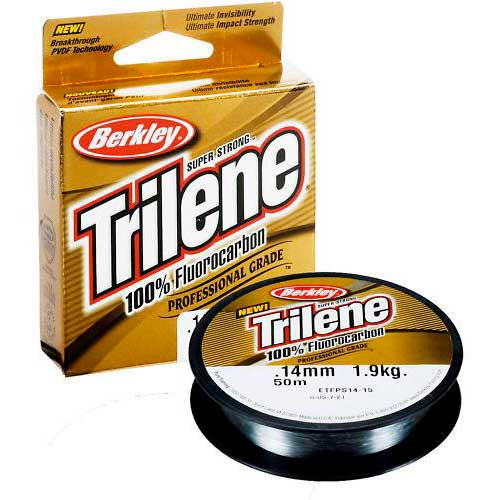 FIL BERKLEY TRILENE FLUOROCARBONE 50ml CLAIR: 15%, 20%, 22%, 25%, 28%, 30, 32%, 35%, 38%, 40%, 45%, 50%, 55%, 60%, Berkley, Pêcheur Maroc