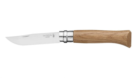 N°8 Inox manche bois précieux chêne Opinel LAME=8.5cm, Opinel, Pêcheur Maroc