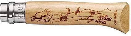 N°08 Inox Animalia Hêtre Bouquetin marmotte Couteau Chasse Opinel, Opinel, Pêcheur Maroc