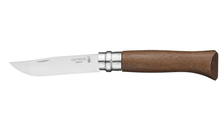 N°8 Inox manche bois précieux noyer Opinel LAME=8.5cm, Opinel, Pêcheur Maroc