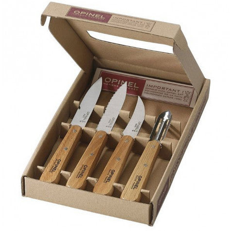 coffret les essentiels manches hêtre vernis naturel Couteau Opinel, Opinel, Pêcheur Maroc