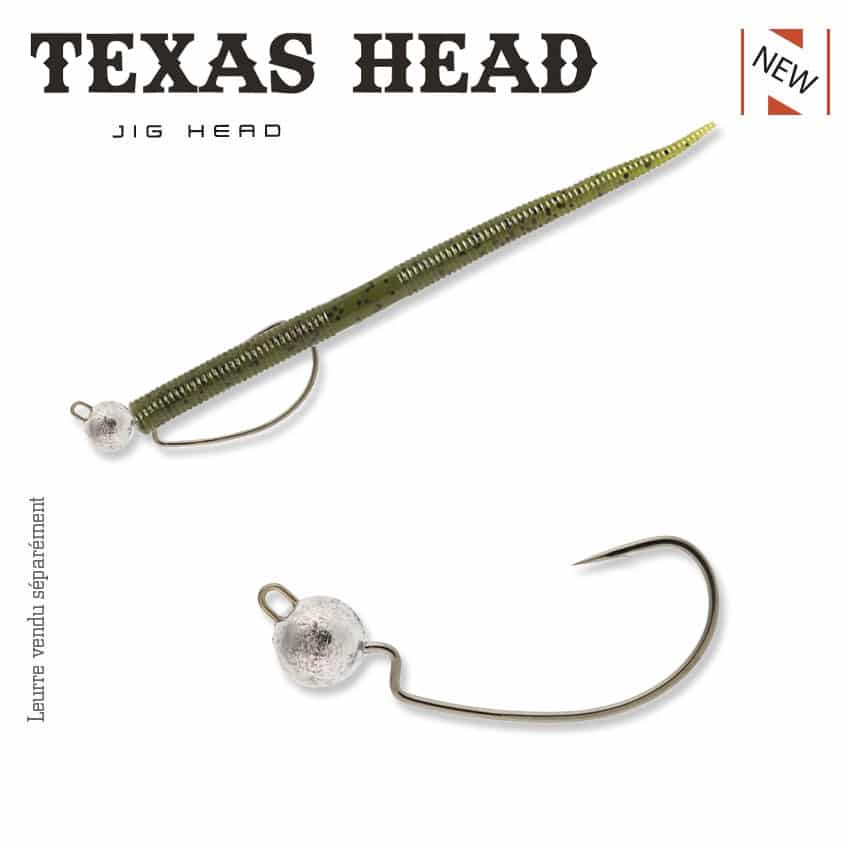 HAMECONS TEXAS HEAD 3,5gr Hook #1*3, 5gr Hook #1/0*3, 7gr Hook #1/0*3, 10G Hook #2/0*3, Sakura, Pêcheur Maroc