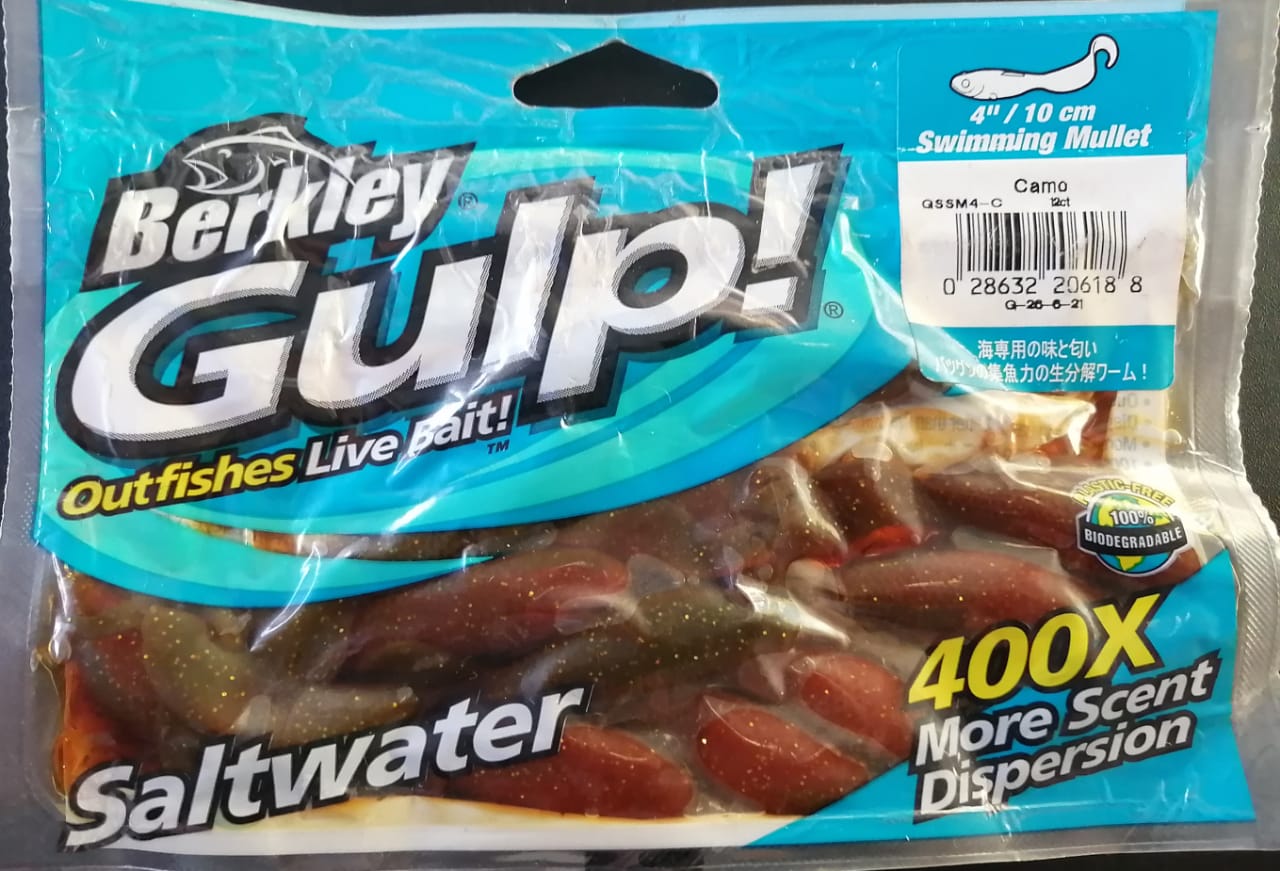 LEURRE BERKLEY GULP ALIVE SWIMMING MULLET/MINNOW 10cm*12 - Pêcheur Maroc