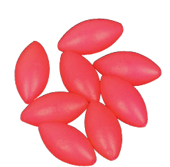 PERLES FLOTTANTES OVALES TAILLE 5*10, 7*15 COLORIS BLANC, FLUO JAUNE, FLUO ROSE,FLUO ROUGE, PHOSPHO VERT, PHOSPHO ROSE - Pêcheur Maroc