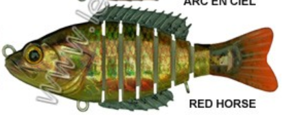 LEURRE ARTICULE COULANT BIWAA SEVEN 4:  100mm, 17g, 0.4m/s