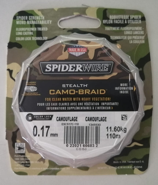 TRESSE SPIDER STEALTH CAMO-BRAID 110m MULTICOLOR