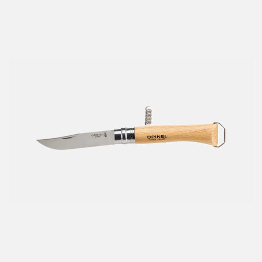 Couteau tire bouchon n°10 Inox Opinel AVEC DECAPSULEUR