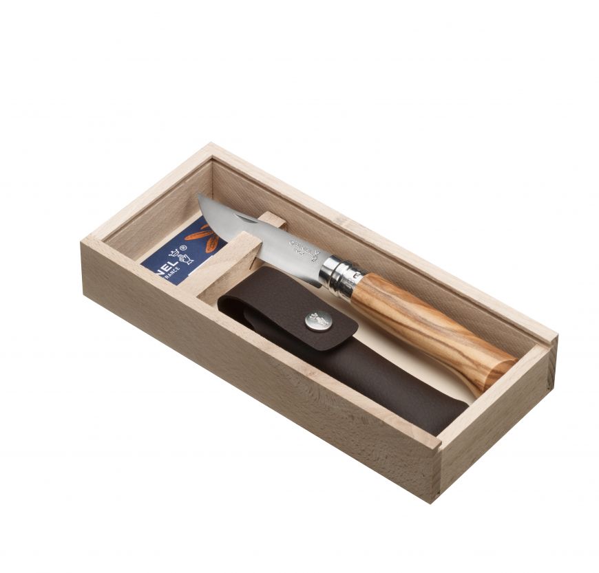 Plumier N°08 Inox olivier + étui Couteau Opinel, Opinel, Pêcheur Maroc