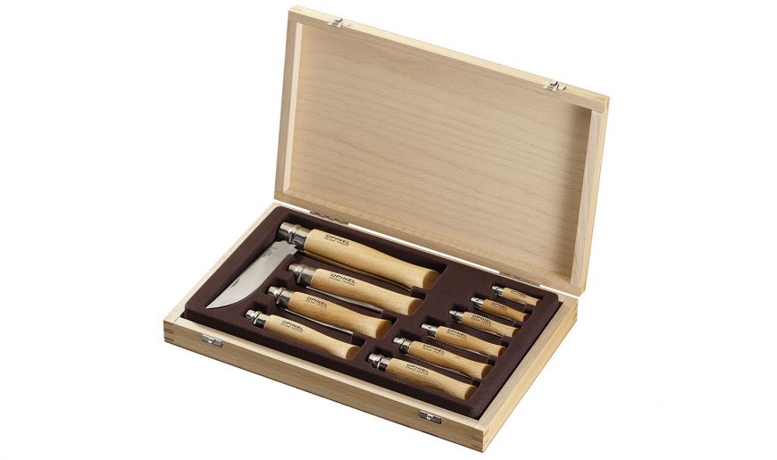 *Coffret collection bois 10 couteaux Opinel Inox, Opinel, Pêcheur Maroc